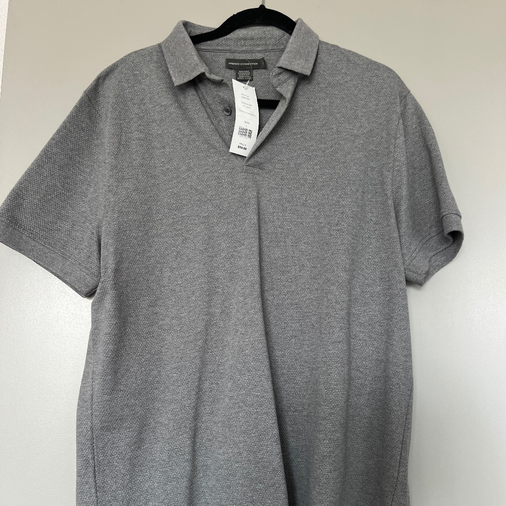Men’s gray T-shirt/Polo  French Connection size XL